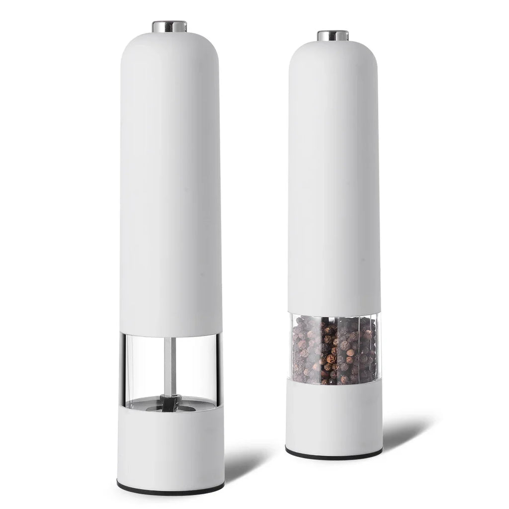 Electric Battery-Powered Salt & Pepper Grinder – Automatic Plastic Mill Shaker | Adjustable Spice Grinder for Home Kitchen Cooking