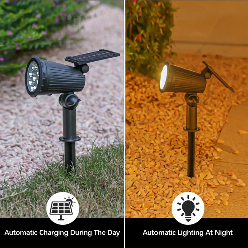 9 LED Solar Spot Light Outdoor Waterproof Spotlights Solar Garden Lights Landscape Lighting Decoration Pathway Lawn Lamp