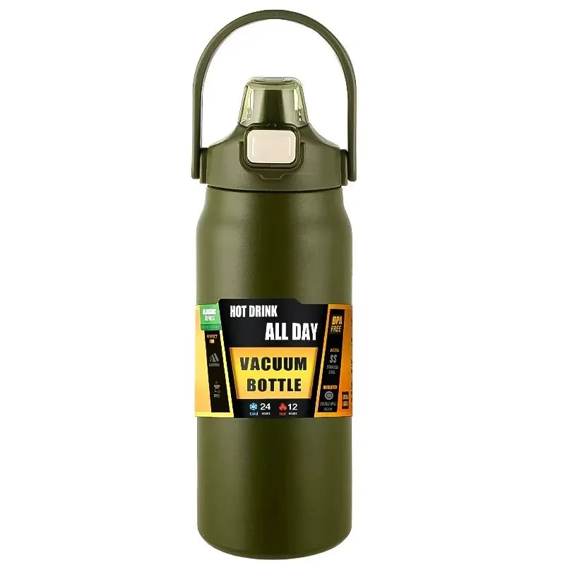 304 Stainless Steel Thermal Mug – Portable Vacuum Insulated Tumbler for Hot & Cold Drinks, Sports Water Bottle with Straw
