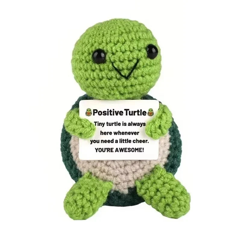 Cute Handmade Crochet Dolls Handmade Knitted Animals Fruit Plant Ornament Positive Energy Crochet Doll for Students Christmas