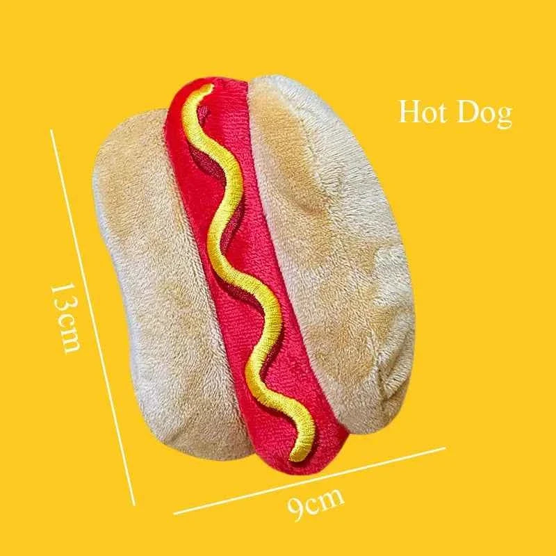 Squeaky Ice Cream, Fries & Hamburger Plush Toy Set
