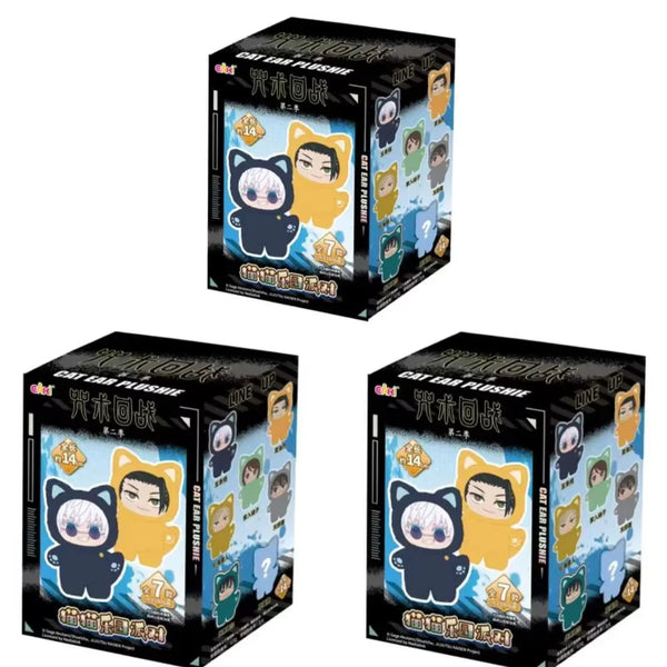 Jujutsu Kaisen 2 Cat Ear Plushie Series Blind Box Mystery Box Anime Figure Room Decoration Collection Kids Custom Gift