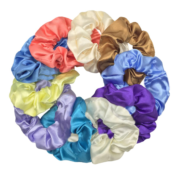 Satin Scrunchies Set for Women & Girls – 25/10/6 Pcs Elastic Hair Bands | Soft Silk Ponytail Holders & Fashion Hair Accessories