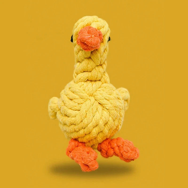 Durable Rope Knot Dog Toy – Hand-Woven Cotton Chew Toy for Small & Medium Dogs