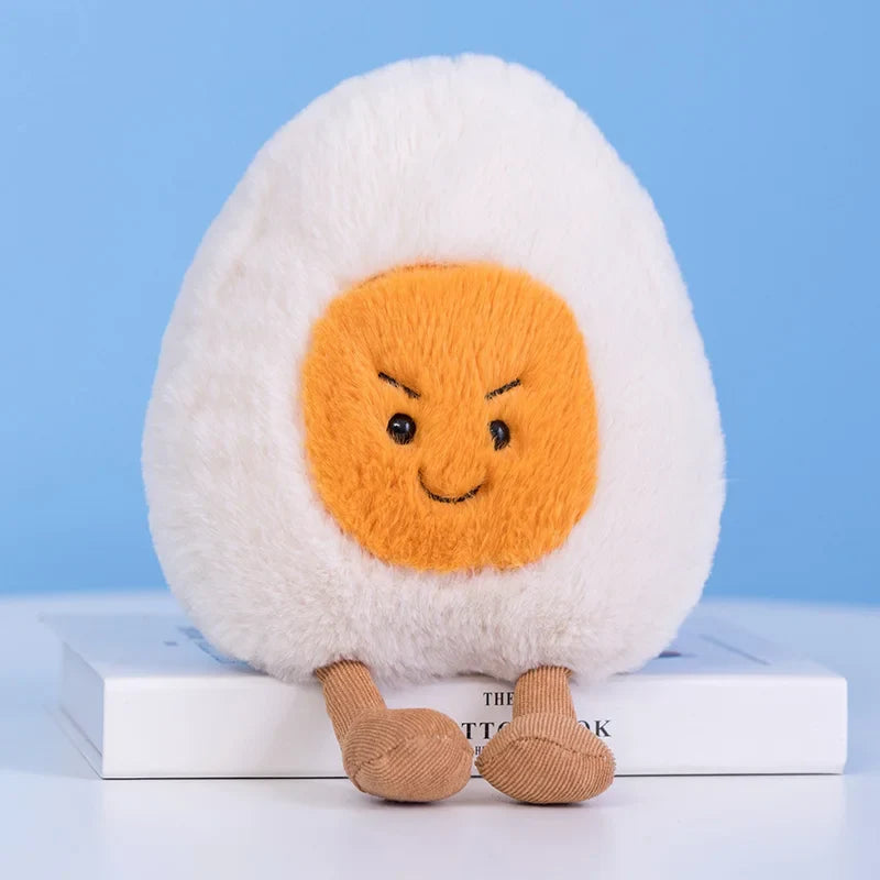 Cute Cartoon Egg & Toast Plush Toy – Breakfast Expression Stuffed Doll Pillow | Soft Baby Comfort Toy & Christmas Gift