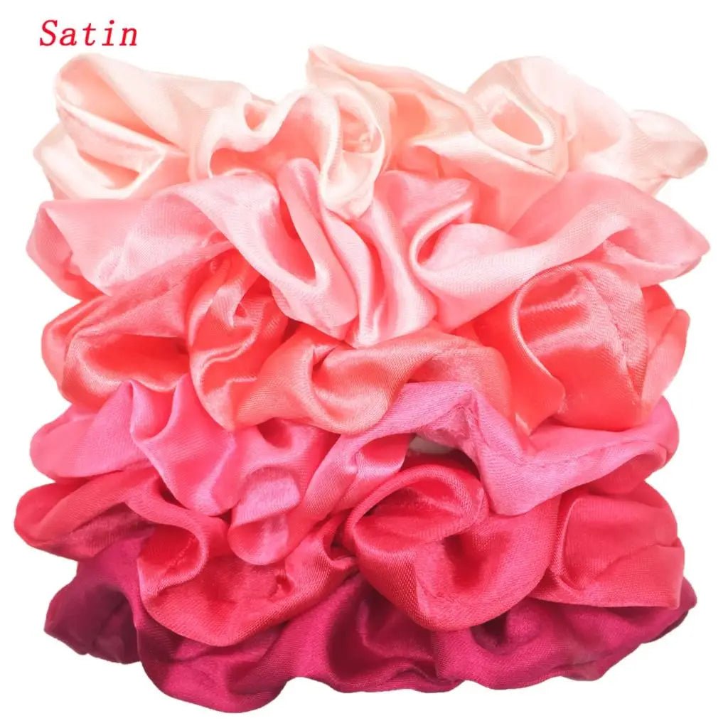Satin Scrunchies Set for Women & Girls – 25/10/6 Pcs Elastic Hair Bands | Soft Silk Ponytail Holders & Fashion Hair Accessories