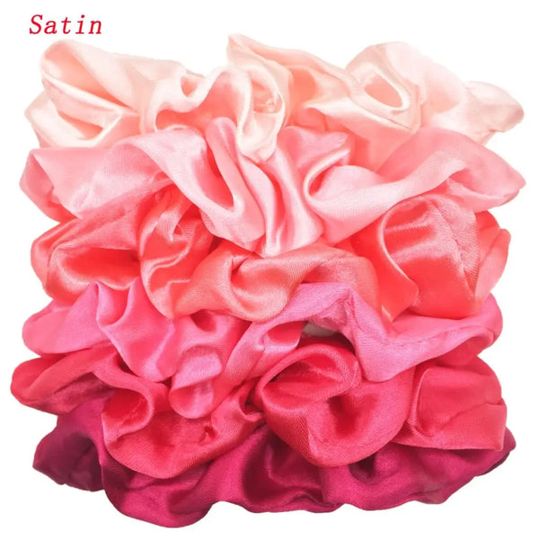 Satin Scrunchies Set for Women & Girls – 25/10/6 Pcs Elastic Hair Bands | Soft Silk Ponytail Holders & Fashion Hair Accessories