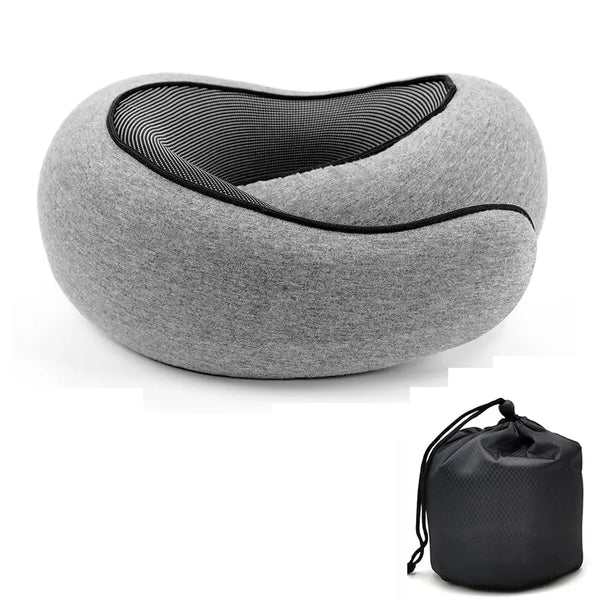 Travel Neck Pillow – U-Shaped Memory Foam Snail Style Neck Support