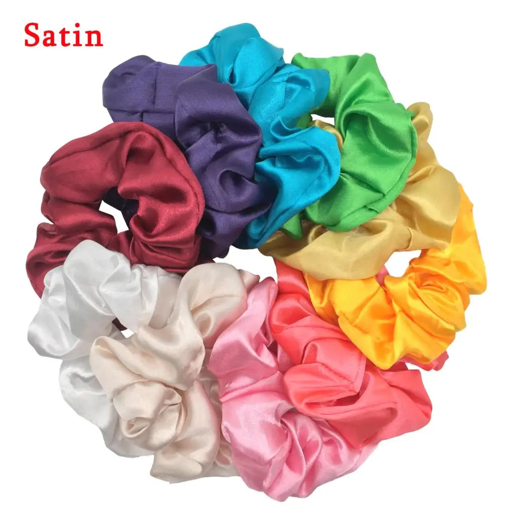 Satin Scrunchies Set for Women & Girls – 25/10/6 Pcs Elastic Hair Bands | Soft Silk Ponytail Holders & Fashion Hair Accessories