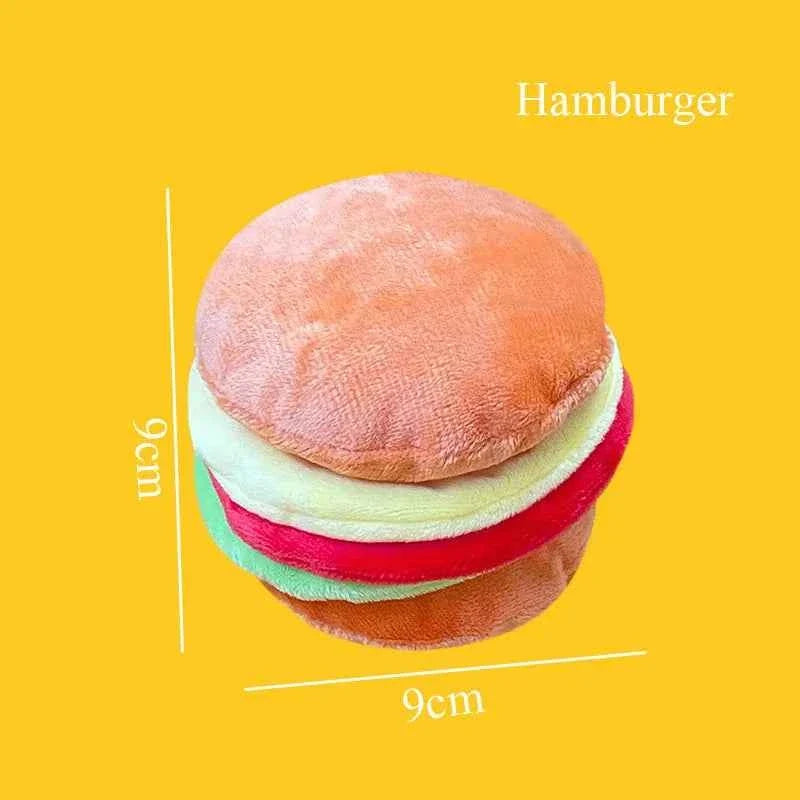 Squeaky Ice Cream, Fries & Hamburger Plush Toy Set