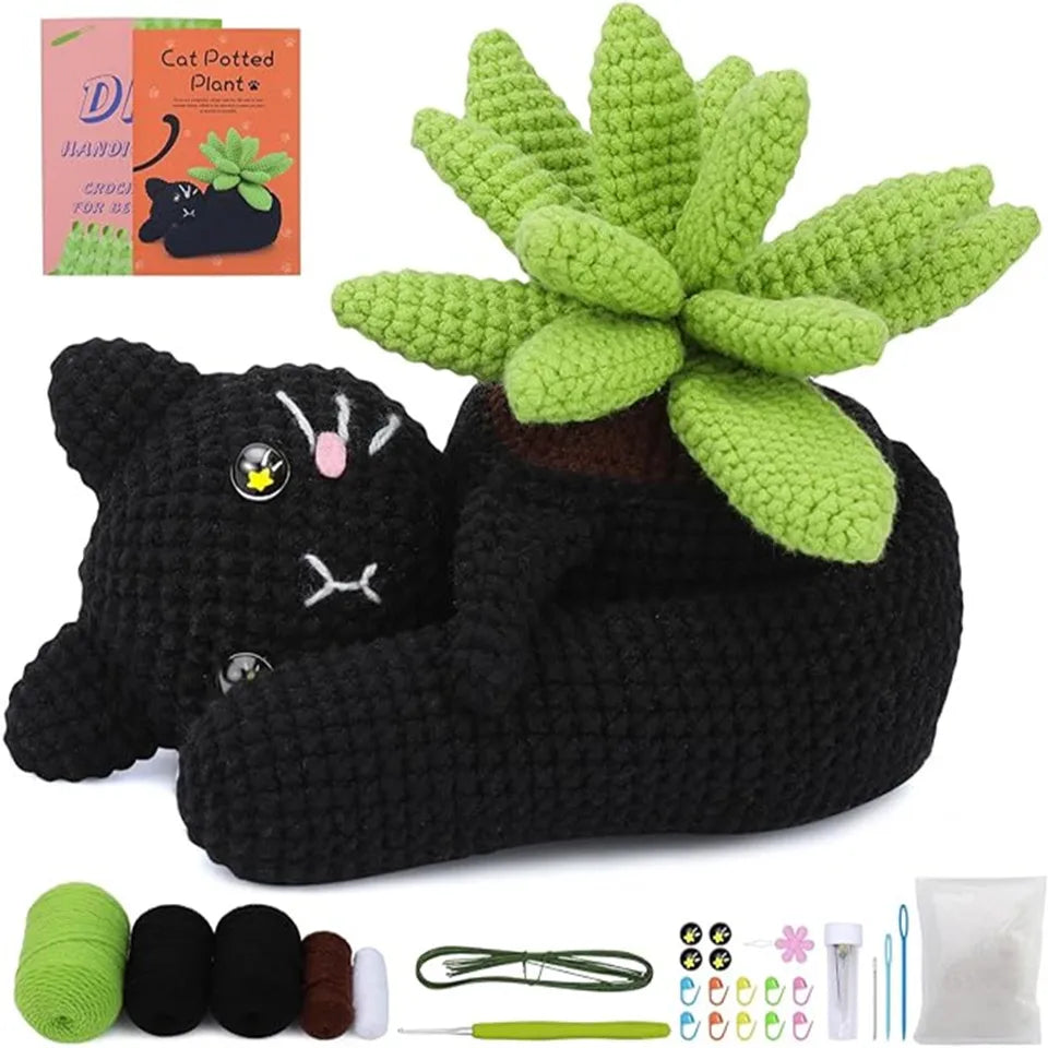 IMZAY Crochet Material Package Kit for Beginners with Step-by-Step Video Tutorial and Instructions Complete Crochet Supplies Set