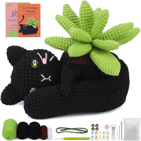 IMZAY Crochet Material Package Kit for Beginners with Step-by-Step Video Tutorial and Instructions Complete Crochet Supplies Set