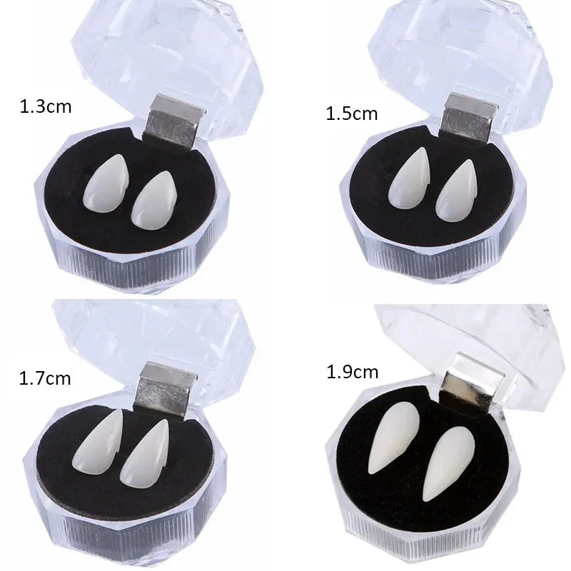 Vampire Teeth Fangs Dentures Props Halloween Costume Props False Teeth Solid Glue Denture Adhesive Halloween Party Decor