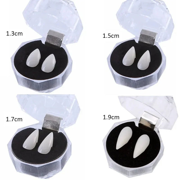 Vampire Teeth Fangs Dentures Props Halloween Costume Props False Teeth Solid Glue Denture Adhesive Halloween Party Decor