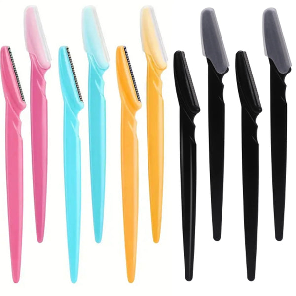5/10/30/40 Pcs Eyebrow & Face Razor Set for Women and Men – Precision Hair Trimmer & Shaver with Protective Cover | Safe Facial Hair Remover