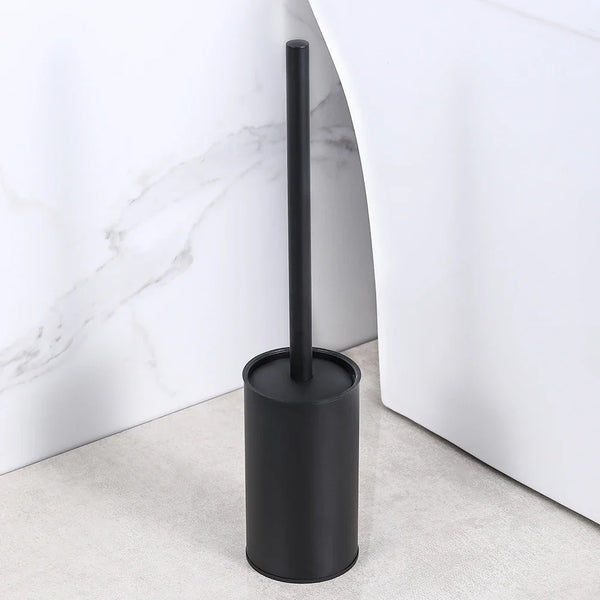 Toilet Bowl Brush Holder Set – Hidden Compact Deep Cleaning Scrubber