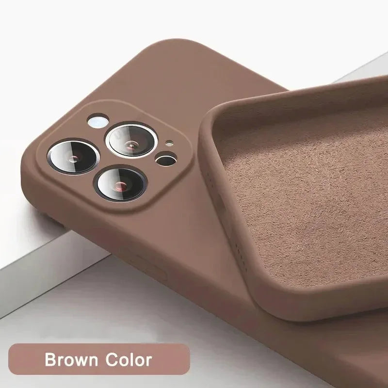 Solid Silicone Phone Case For IPhone 16 & 17