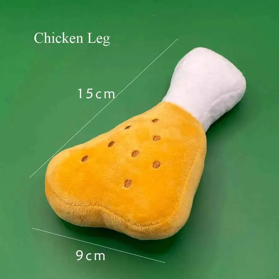Squeaky Ice Cream, Fries & Hamburger Plush Toy Set