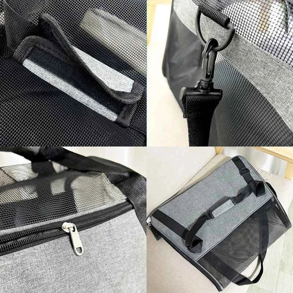 Portable Cat & Dog Carrier Bag – Foldable Breathable Travel Handbag