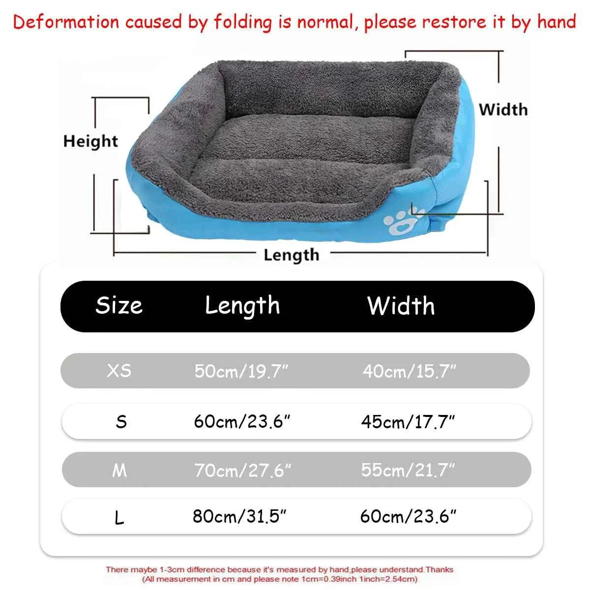 Color Square Winter Warm Pet Bed – Dog & Cat House
