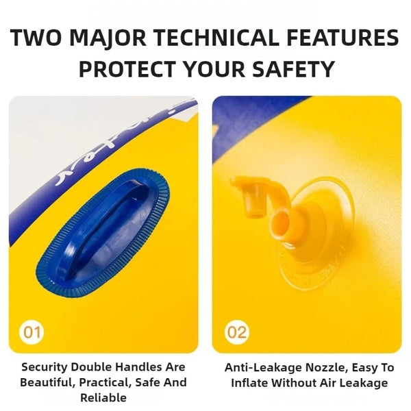Double Airbag Swimming Rings Thickened Anti-rollovers for Adults Children, Floating Equipment, Beach Toys, Inflatable Life Buoys