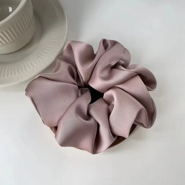 1PC Silk Satin Scrunchie for Women & Girls – Korean Style Elastic Hair Band | Soft Ponytail Holder & No-Damage Hair Accessory
