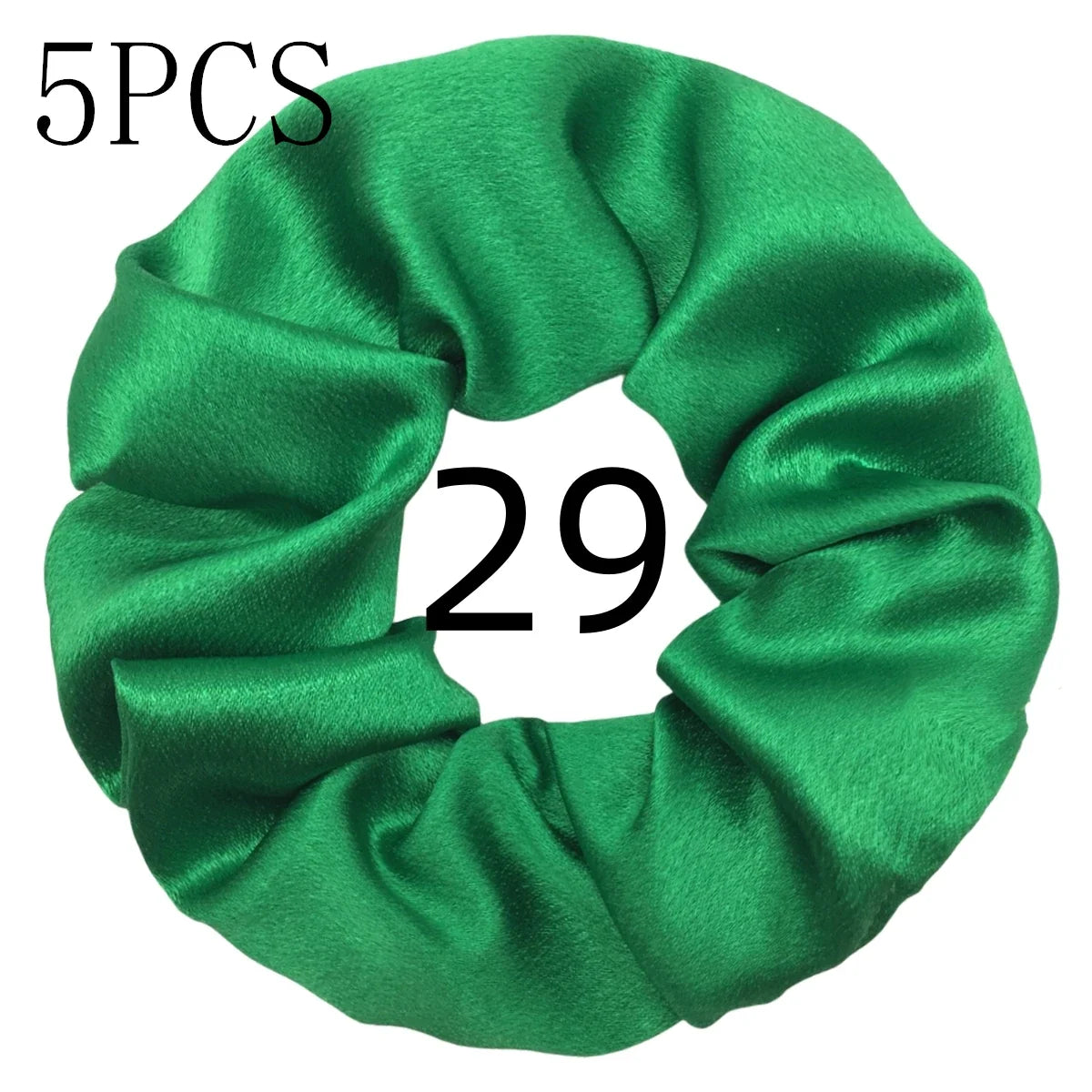 10/5 Pcs Satin Hair Scrunchies Set for Women & Girls – Soft Silk Elastic Hair Bands | Elegant Solid Color Ponytail Holders & Headwear Accessories