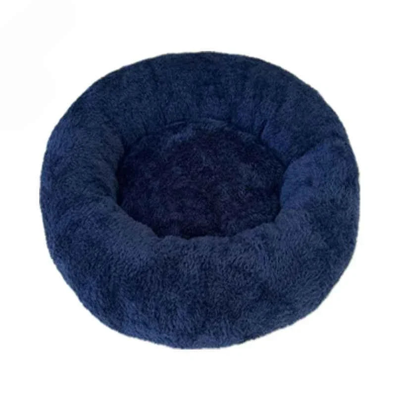 Round pet bed for anxious pets - Plush and calming
