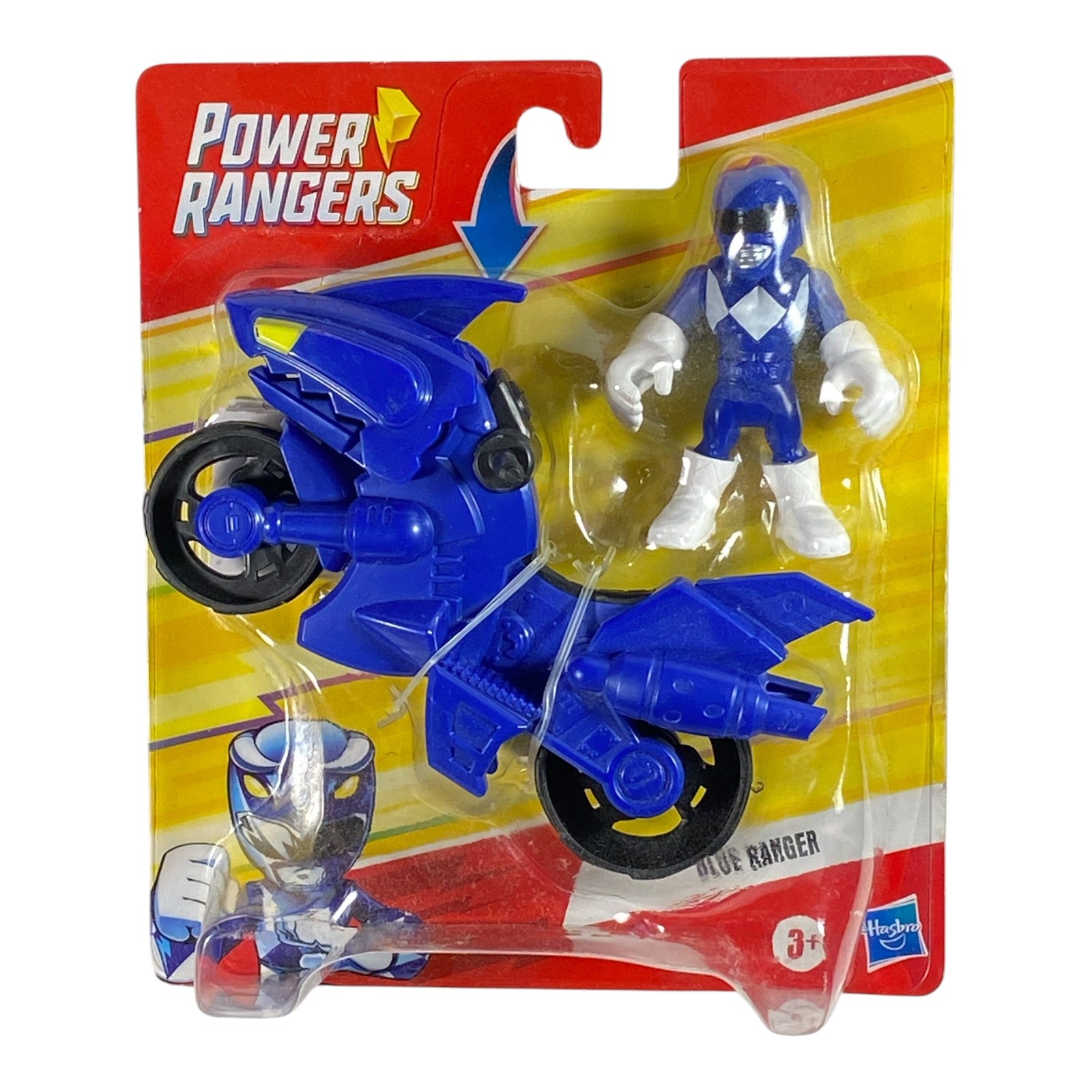 Playskool Heroes Power Rangers Blue Ranger Shark Cycle, 5-Inch Figure and Motorcycle Set, - Collectors World Toys