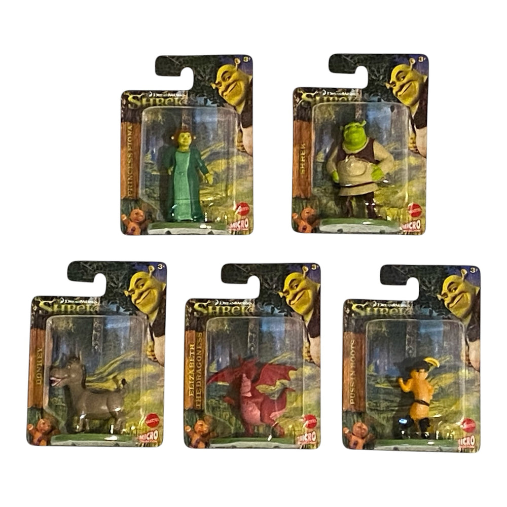 Shrek Character Set 0f 5 Micro Figure / Cake Topper Collection -