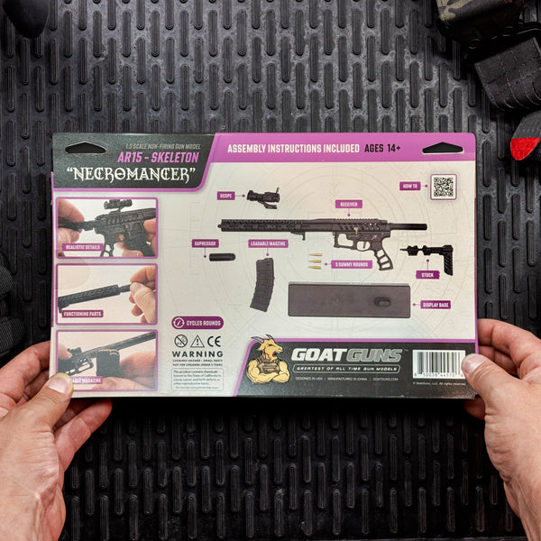 1/3 Scale Diecast AR15 Skeleton Model, Black