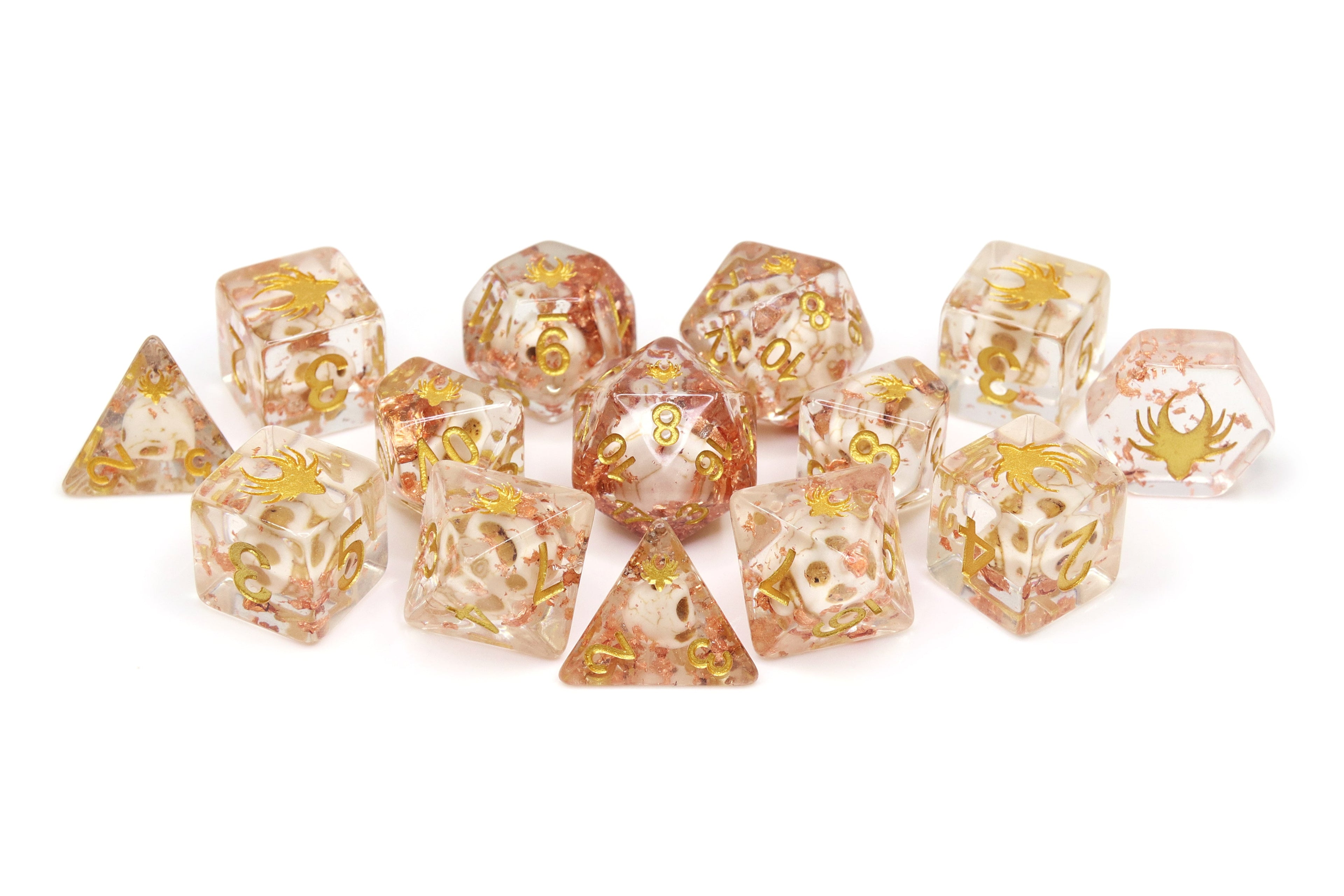 Swashbuckler - 14 Piece DnD Dice Set | Acrylic RPG Gaming Dice - Collectors World Toys