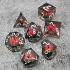 Smaug's Eye |  7 Piece Moving Eye DnD Dice Set | Acrylic RPG Gaming Dice - Collectors World Toys