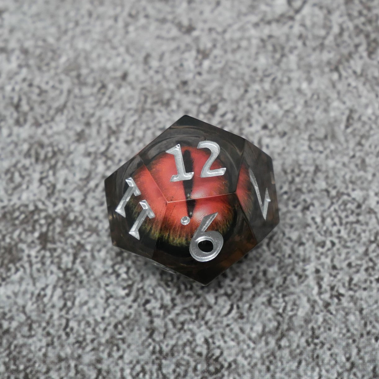 Smaug's Eye |  7 Piece Moving Eye DnD Dice Set | Acrylic RPG Gaming Dice - Collectors World Toys