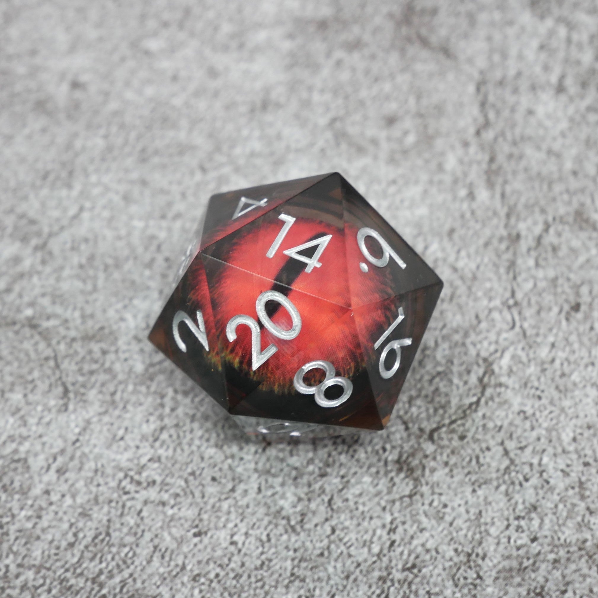 Smaug's Eye | Giant D20 Moving Eye DnD Dice | Acrylic RPG Gaming Dice - Collectors World Toys