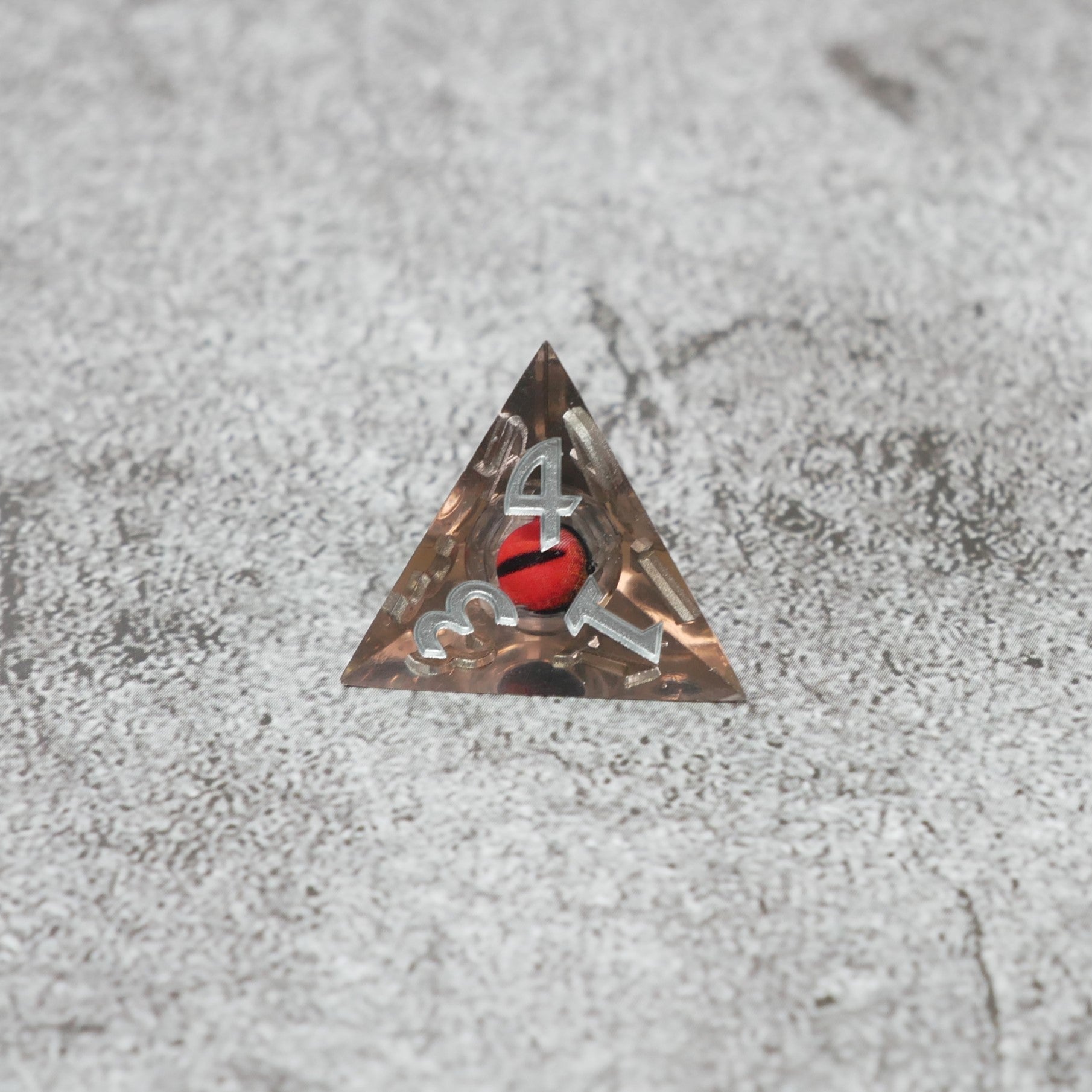 Smaug's Eye |  7 Piece Moving Eye DnD Dice Set | Acrylic RPG Gaming Dice - Collectors World Toys