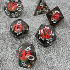 Smaug's Eye |  7 Piece Moving Eye DnD Dice Set | Acrylic RPG Gaming Dice - Collectors World Toys
