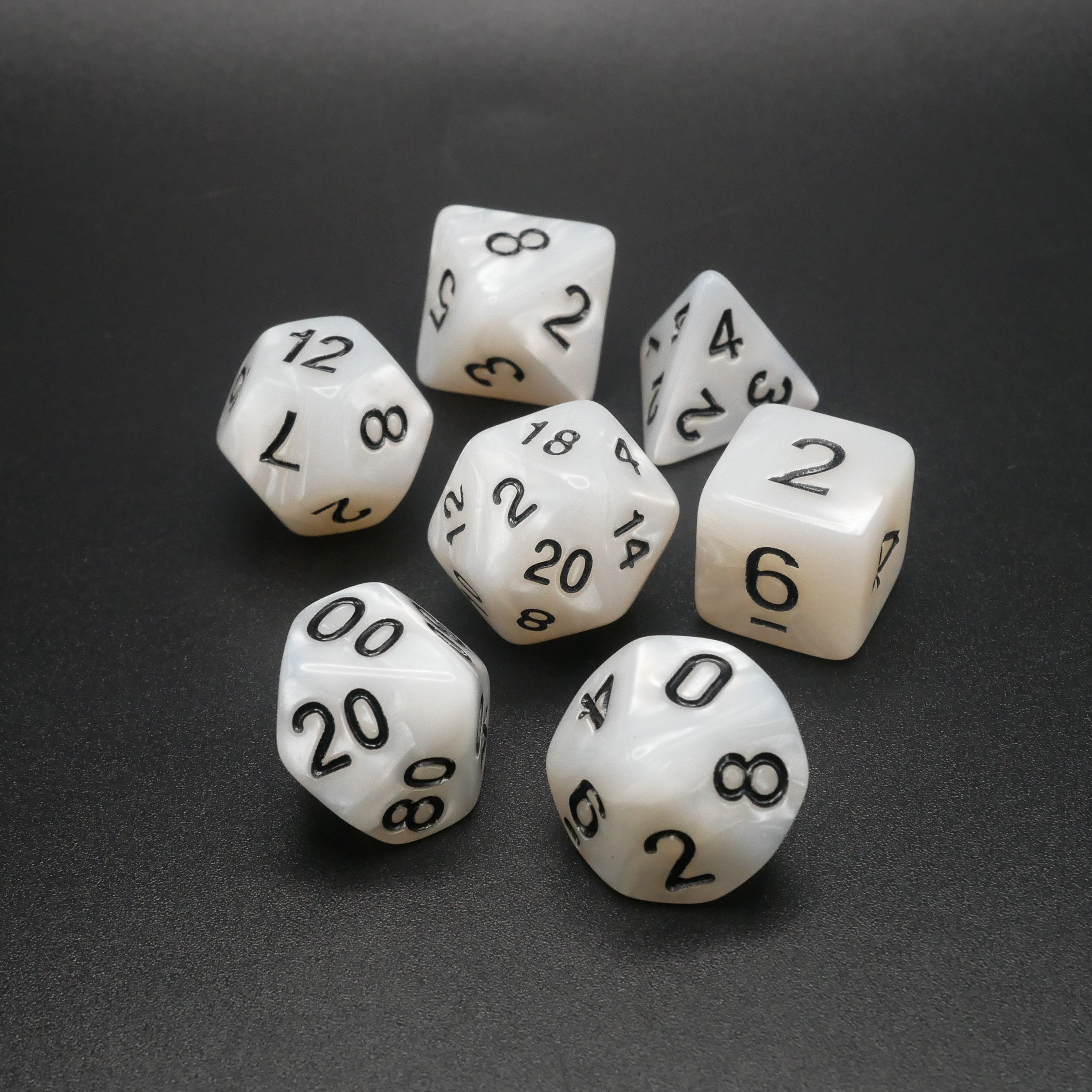 Snowy Owl - 7 Piece DnD Dice Set | Acrylic RPG Gaming Dice Main image