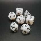 Snowy Owl - 7 Piece DnD Dice Set | Acrylic RPG Gaming Dice - Collectors World Toys