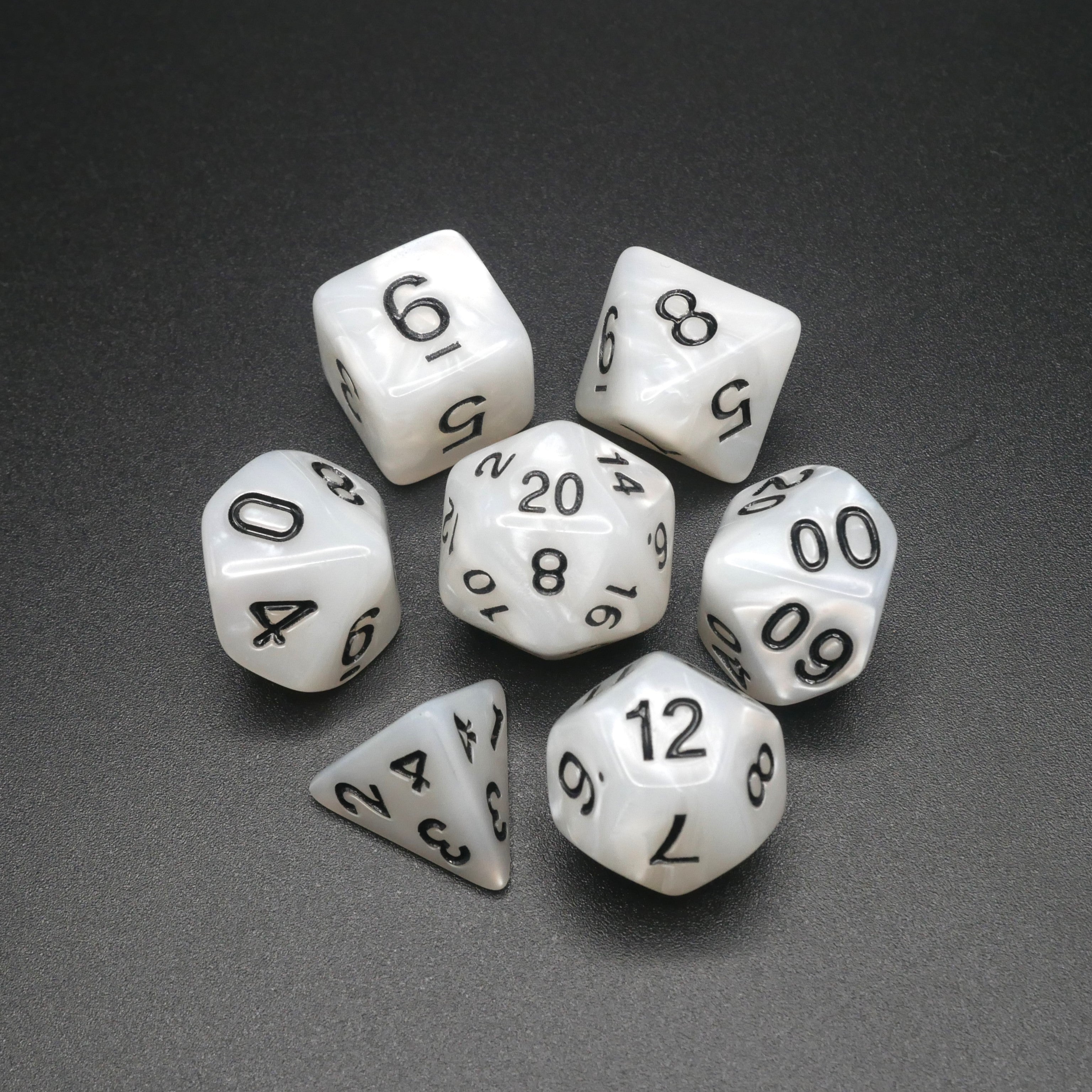 Snowy Owl - 7 Piece DnD Dice Set | Acrylic RPG Gaming Dice - Collectors World Toys