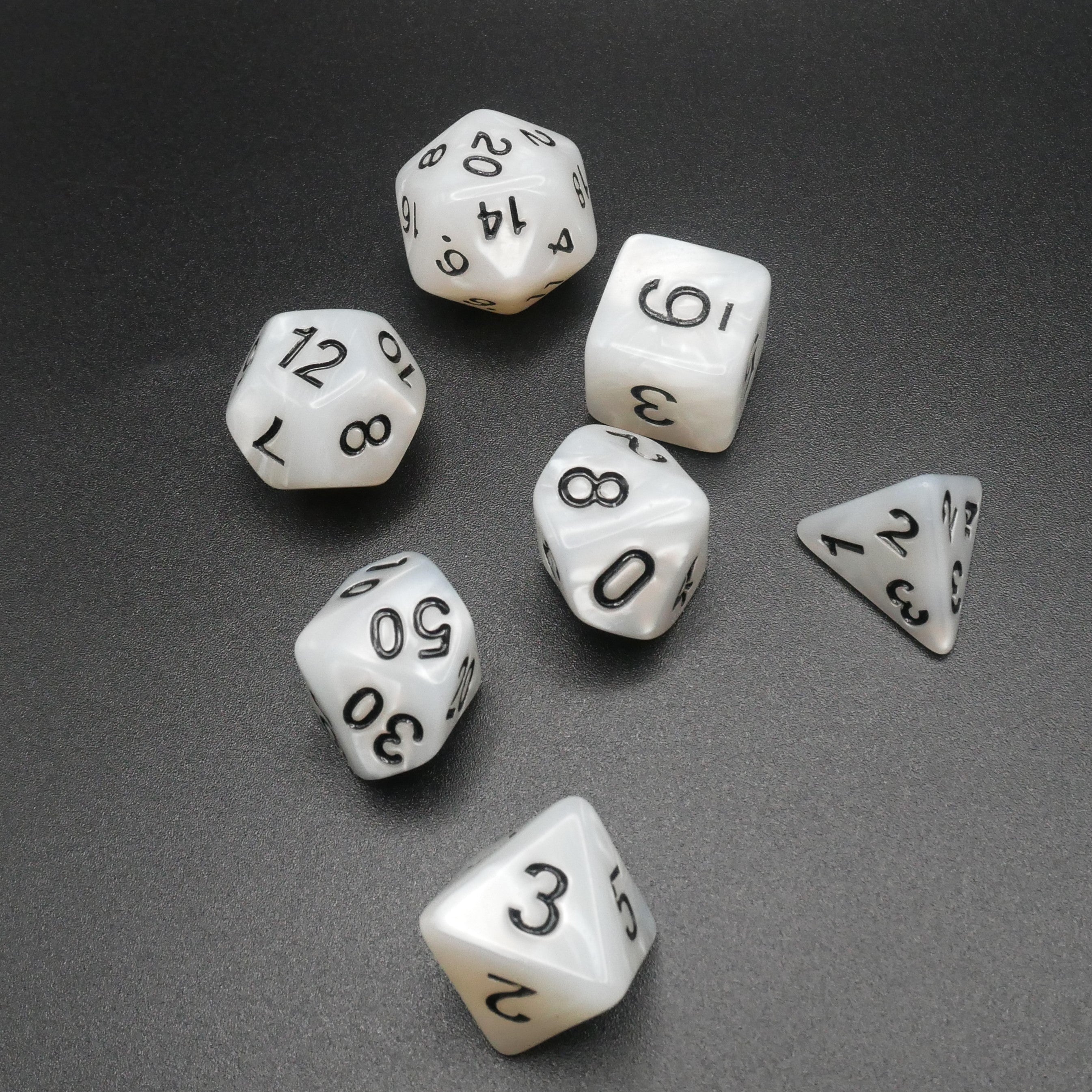 Snowy Owl - 7 Piece DnD Dice Set | Acrylic RPG Gaming Dice - Collectors World Toys