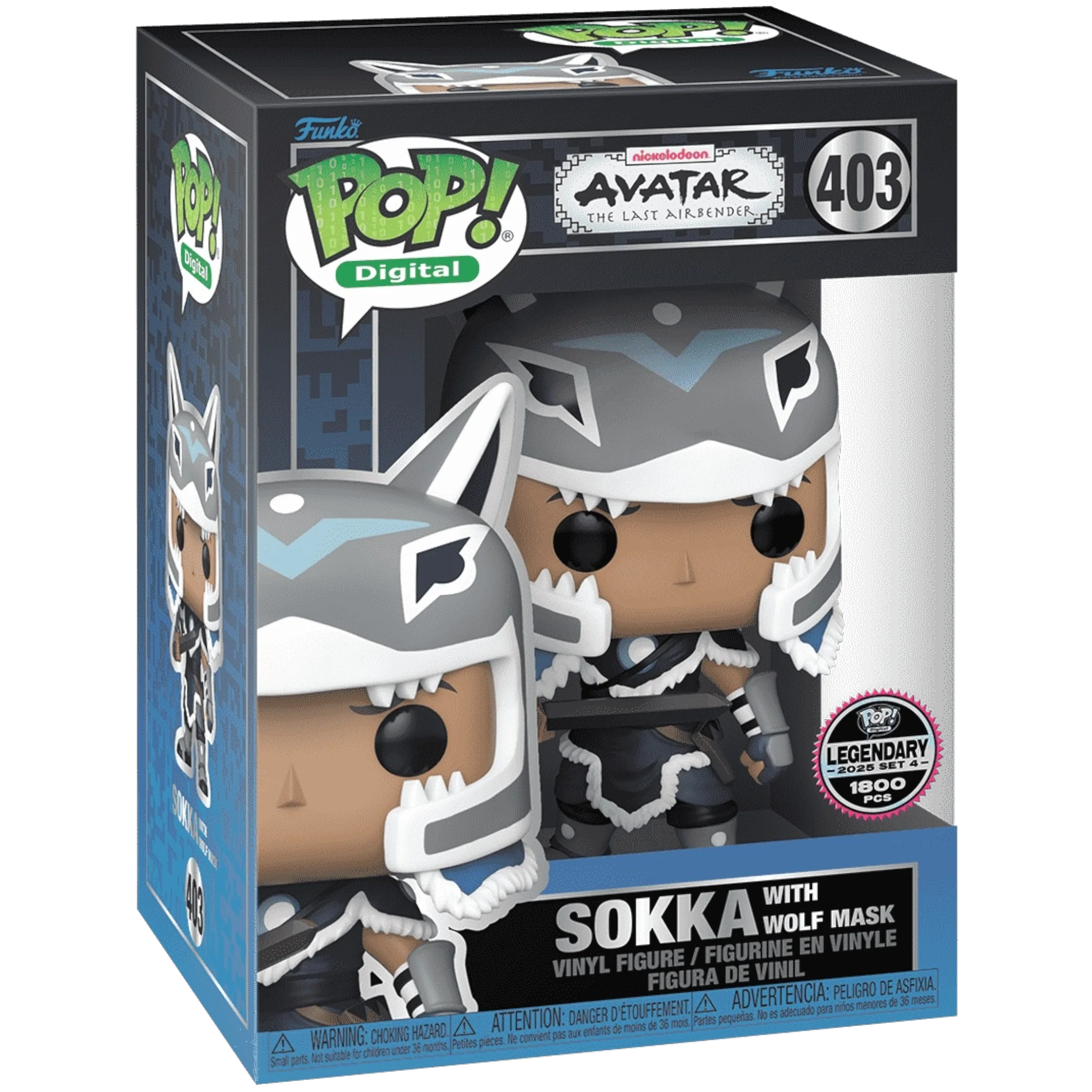 Pop! Digital Avatar Legends x Funko: Sokka With Wolf Mask NFT Legendary #403 LE1800 Main image