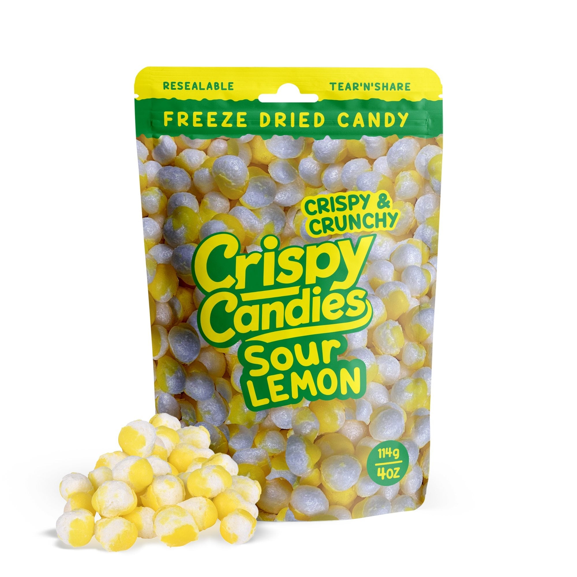 Crispy Candies - Sour Lemon Freeze Dried Candy 114g Main image