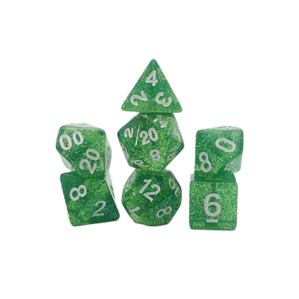 Spearmint Drop - 7 Piece DnD Dice Set | Acrylic RPG Gaming Dice - Collectors World Toys