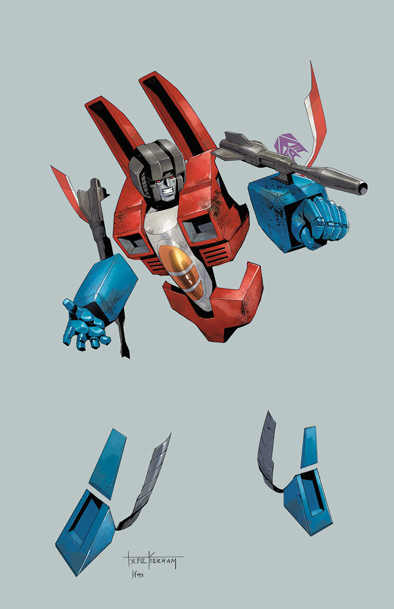 [Signed by Tyler Kirkham] Transformers #18 Unknown Comic Tyler Kirkham Negative Space Virgin Var [IN STOCK] - Collectors World Toys