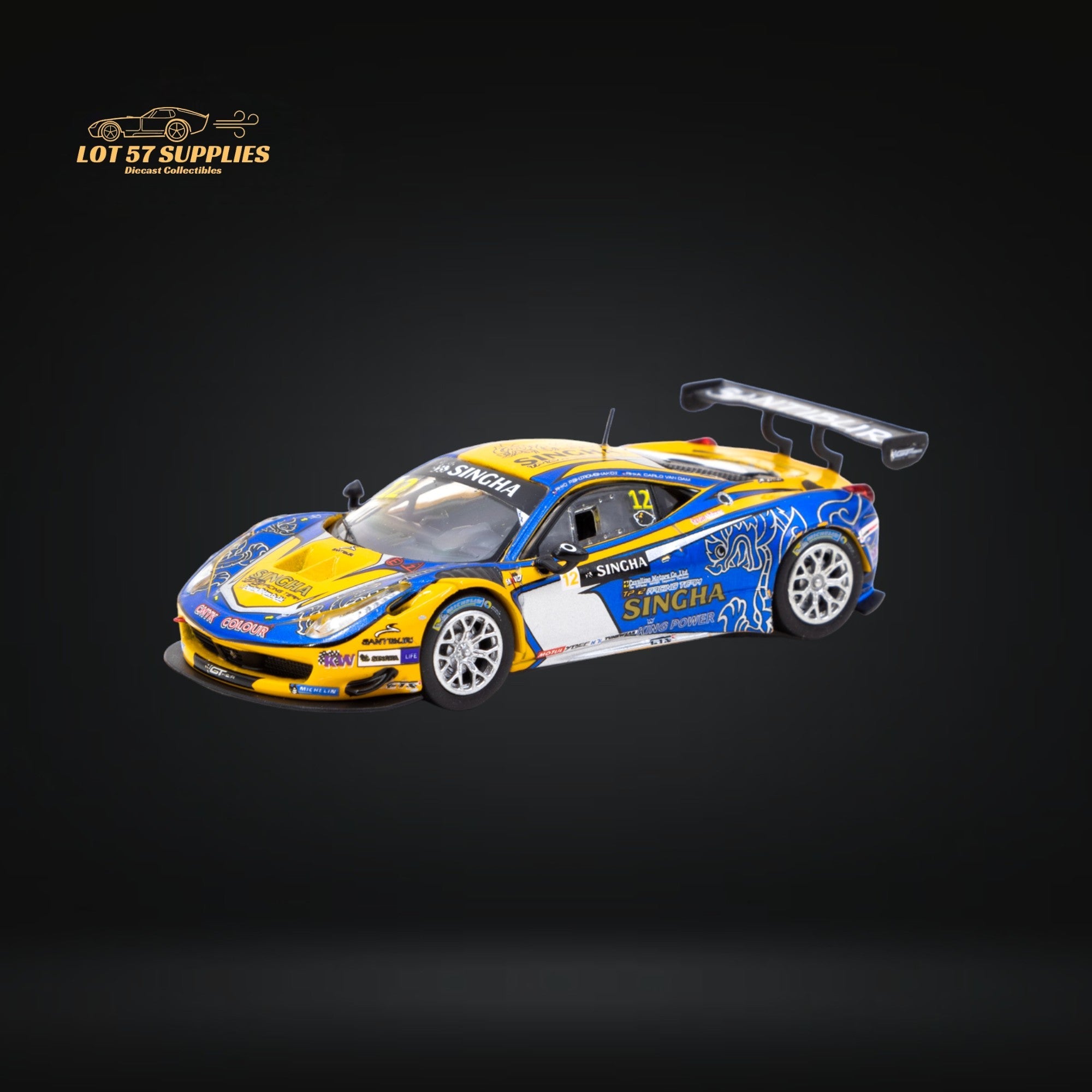 Tarmac Works Ferrari 458 Italia GT3 GT Asia 2016 T64-074-16GTA12 1:64 Main image