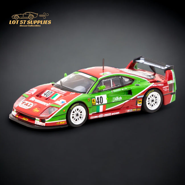 Tarmac Works X iXO Models Ferrari F40 24h of Le Mans 1995 #40 1:64 T64-075-95LM40 - Collectors World Toys Hover Image