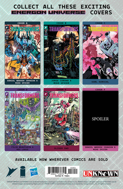 Transformers #18 Unknown Comic Tyler Kirkham Negative Space Virgin Var (03/12/2025) - Collectors World Toys