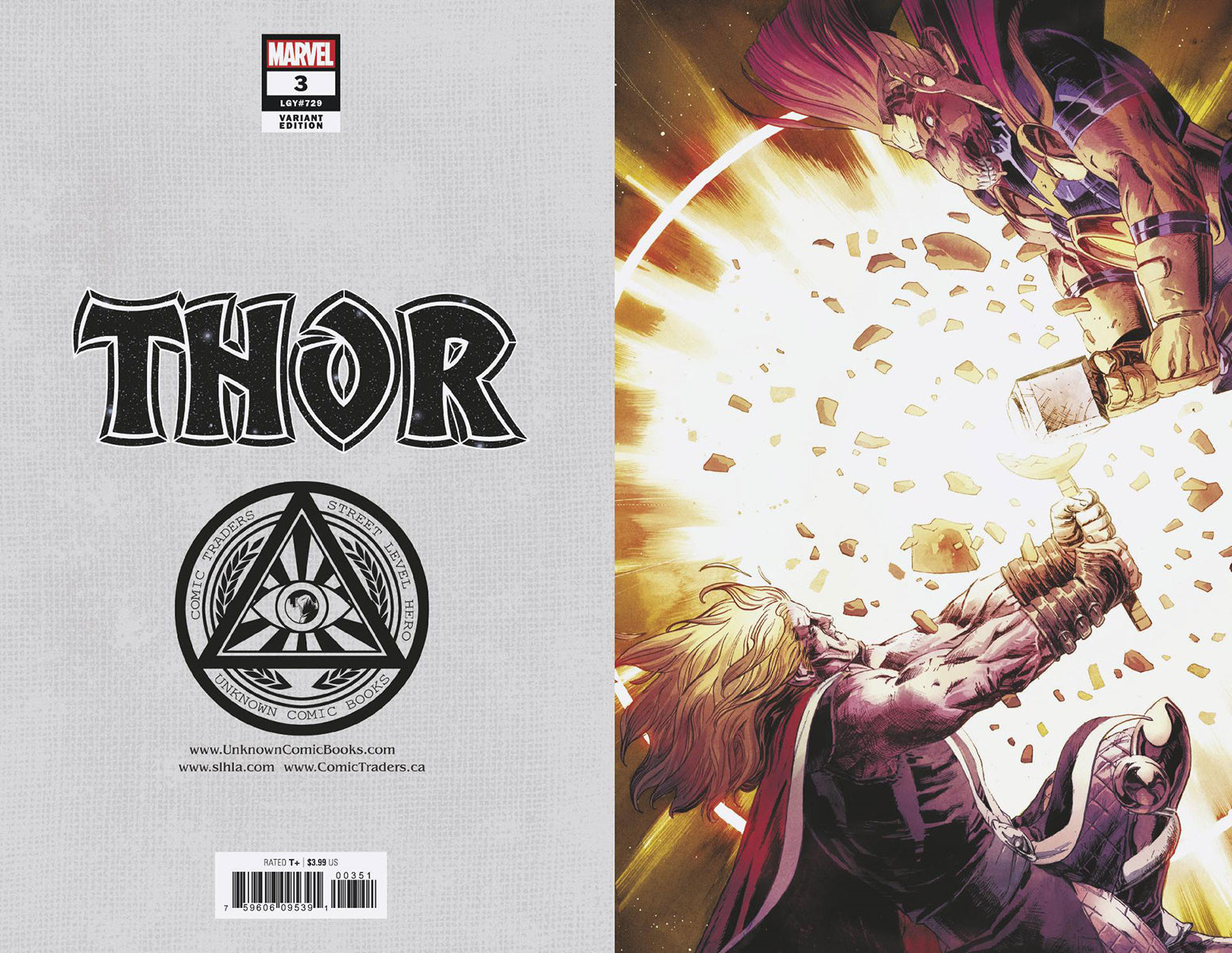 THOR #3 UNKNOWN COMICS EXCLUSIVE 4TH PTG KLEIN VIRGIN VAR (09/09/2020) - Collectors World Toys