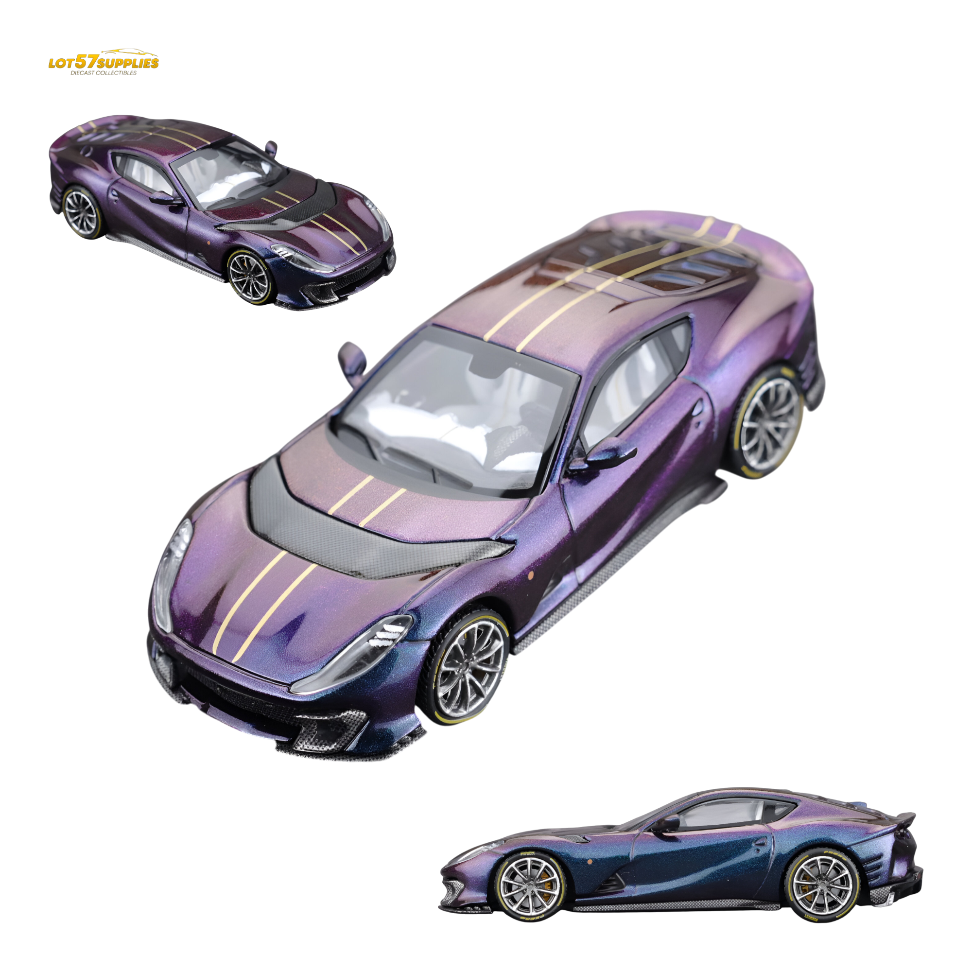 (Pre-Order) TOC Ferrari 812C - Chameleon Purple 1:64